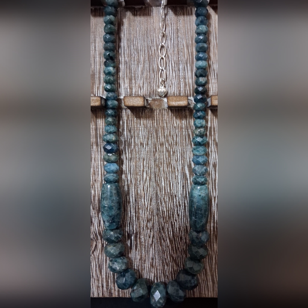Jay King Mine Finds DTR 925 Sterling & Blue Apatite Multi Bead Gemstone Necklace
